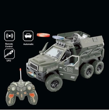 Flying Disc Saucer Military Army Remote Control Jeep